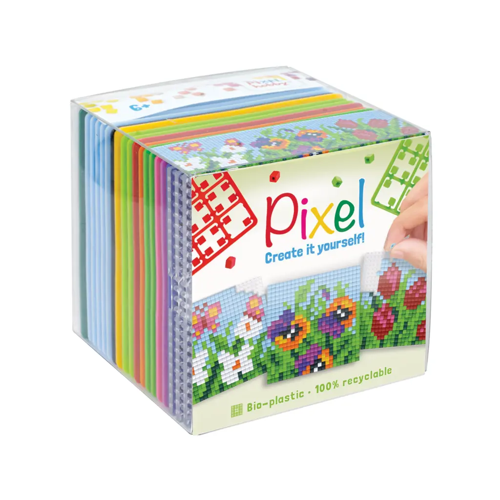 Pixel 3-pack - Bloemen