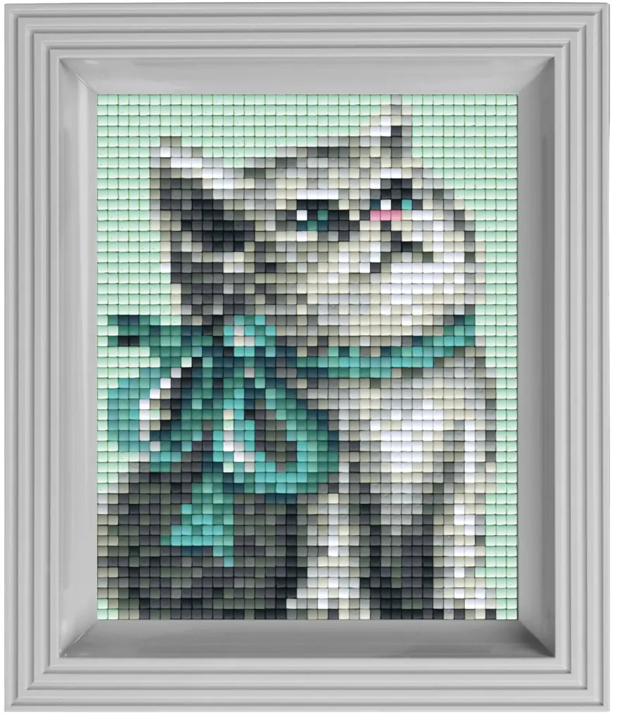 Geschenkverpakking met 24 pixelmatjes - Kitten