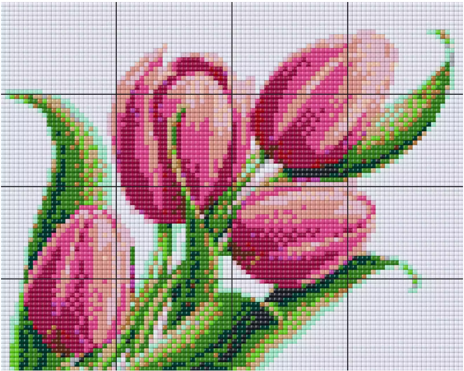 Pixel XL set met 9 basisplaten - Tulpen