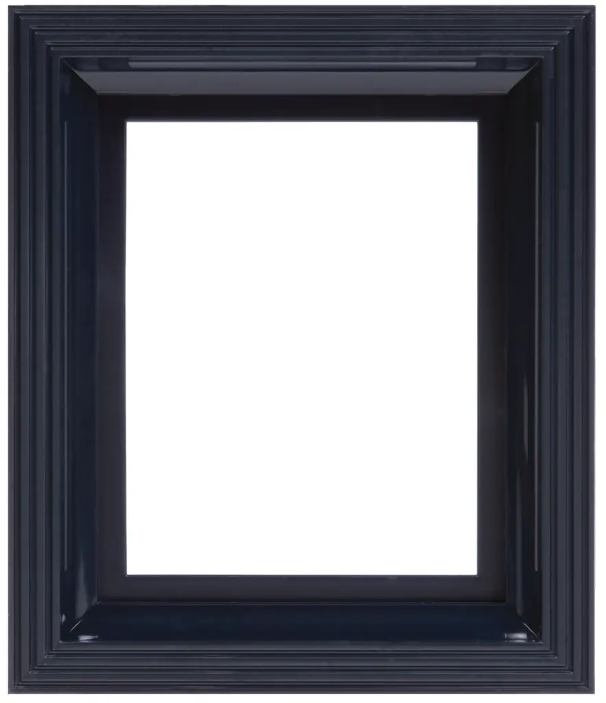 Kunststof  lijst voor 1 basisplaat - Zwart-blauw