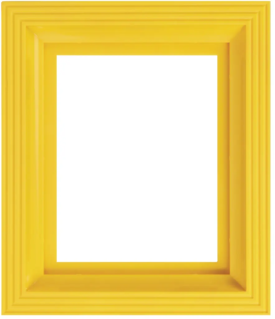 Kunststof  lijst voor 1 basisplaat - Geel