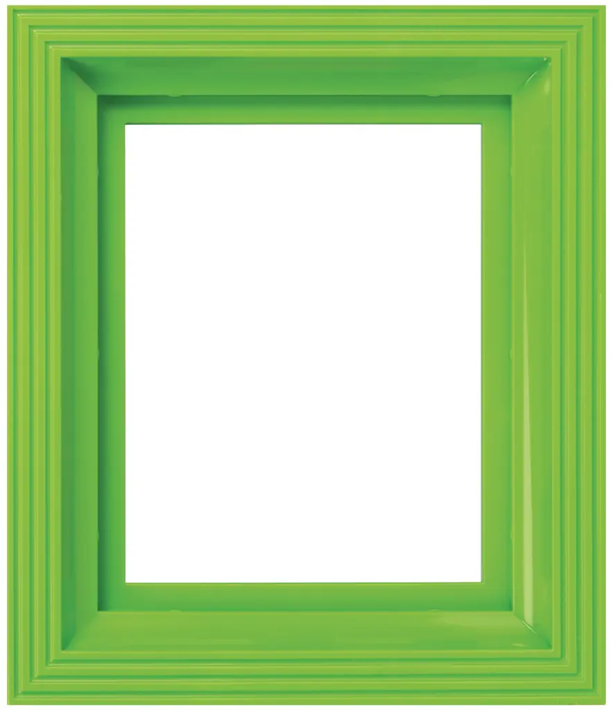 Kunststof  lijst voor 1 basisplaat - Licht groen