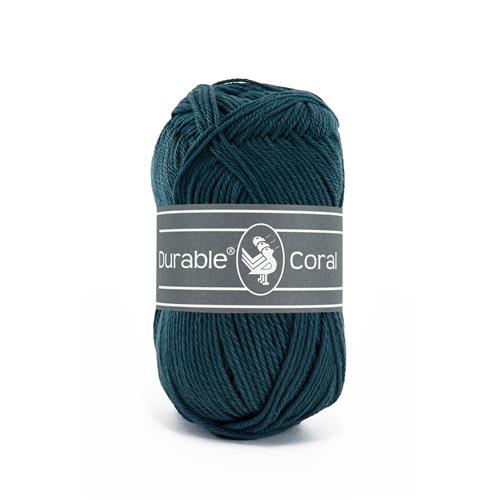 Durable Coral haakkatoen 50 gram - Petrol (375)