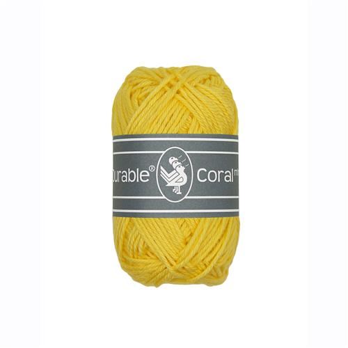 Durable Coral Mini haakkatoen 20 gram - Bright Yellow (2180)