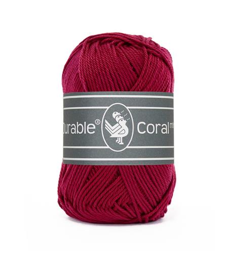 Durable Coral Mini haakkatoen 20 gram - Bordeaux (222)