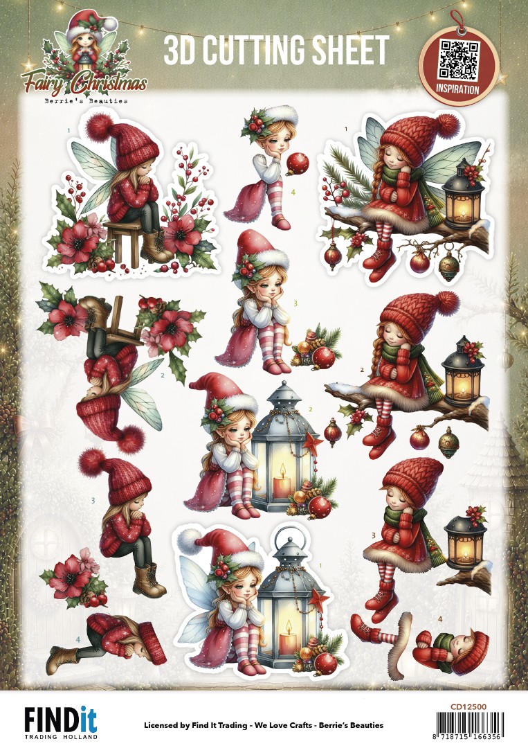 3D Cutting Sheet - Berries Beauties - Fairy Christmas - A Little Sad