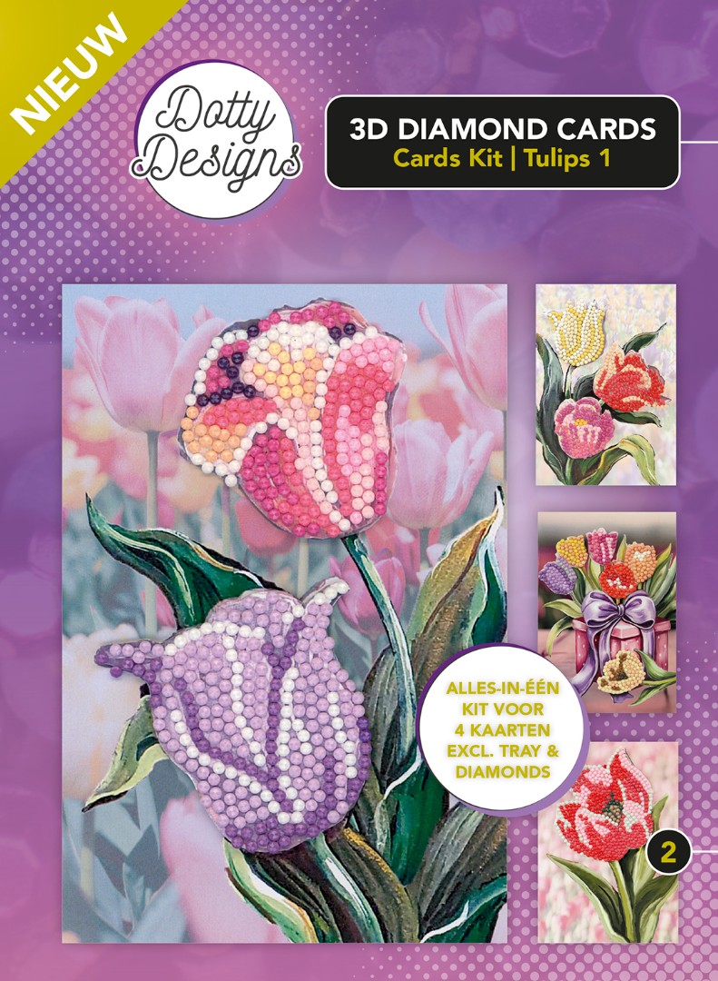 Dotty Designs Diamond 3D Cards Kit 02 Tulips