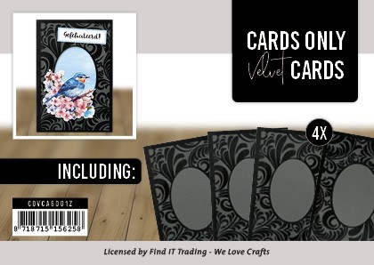 Cards Only - Velvet Cards A6 - Zwart