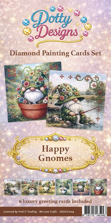 Dotty Design - Diamond Card Set - Happy Gnomes