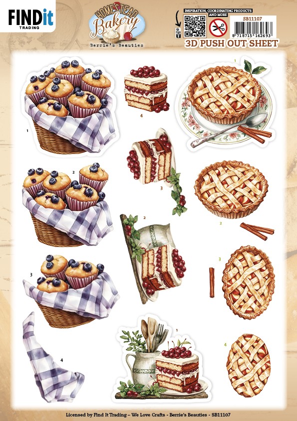 3D Pushout Sheet - Berries Beauties - Homestead Bakery - Bake Bites