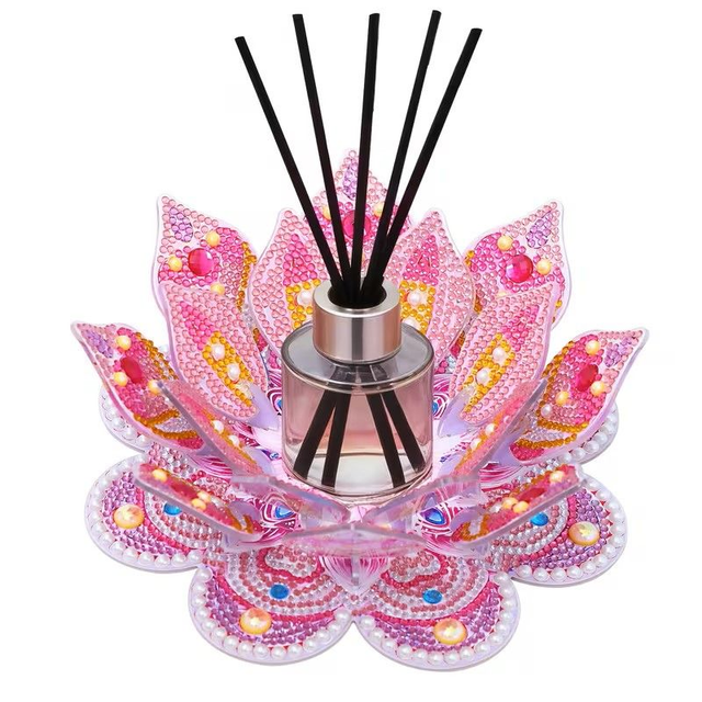 Kaarsenhouder Lotus Roze