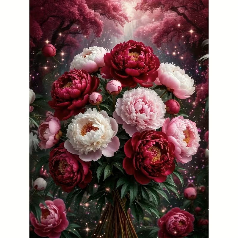 Canvas Pioenrozen