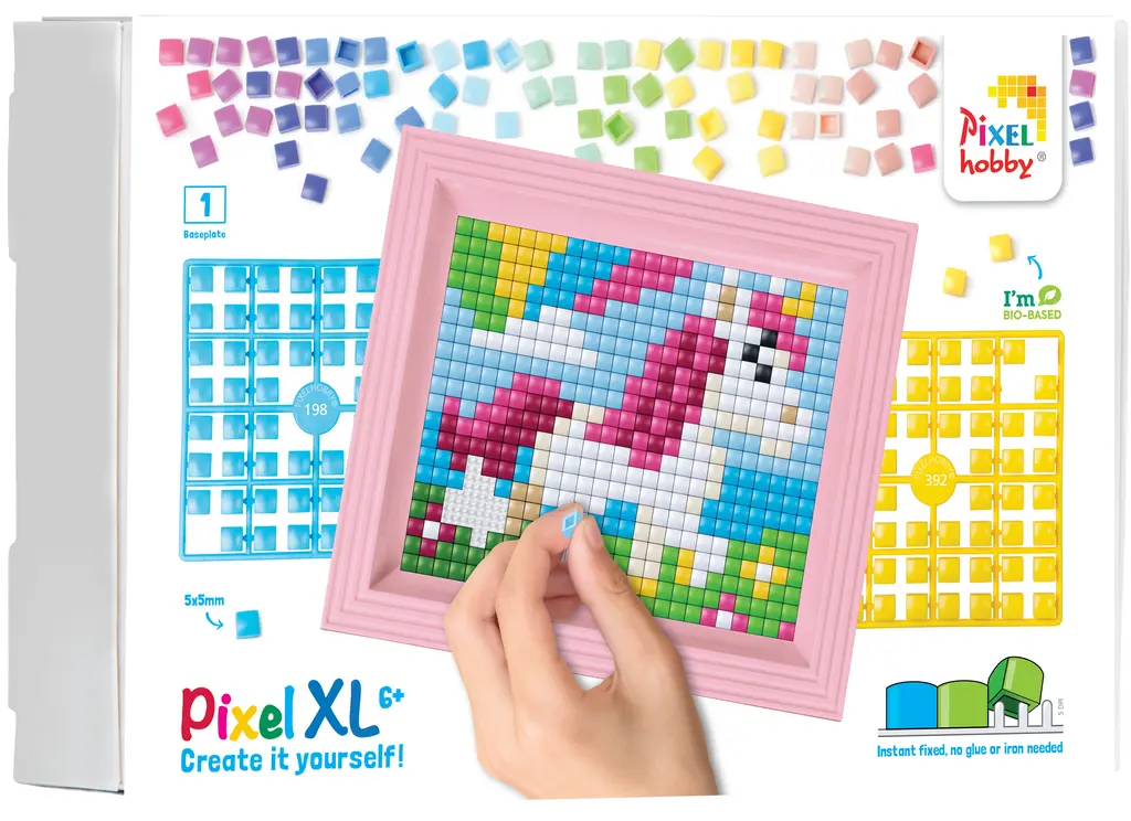 Geschenkverpakking met 13 pixel XL matjes - Eenhoorn