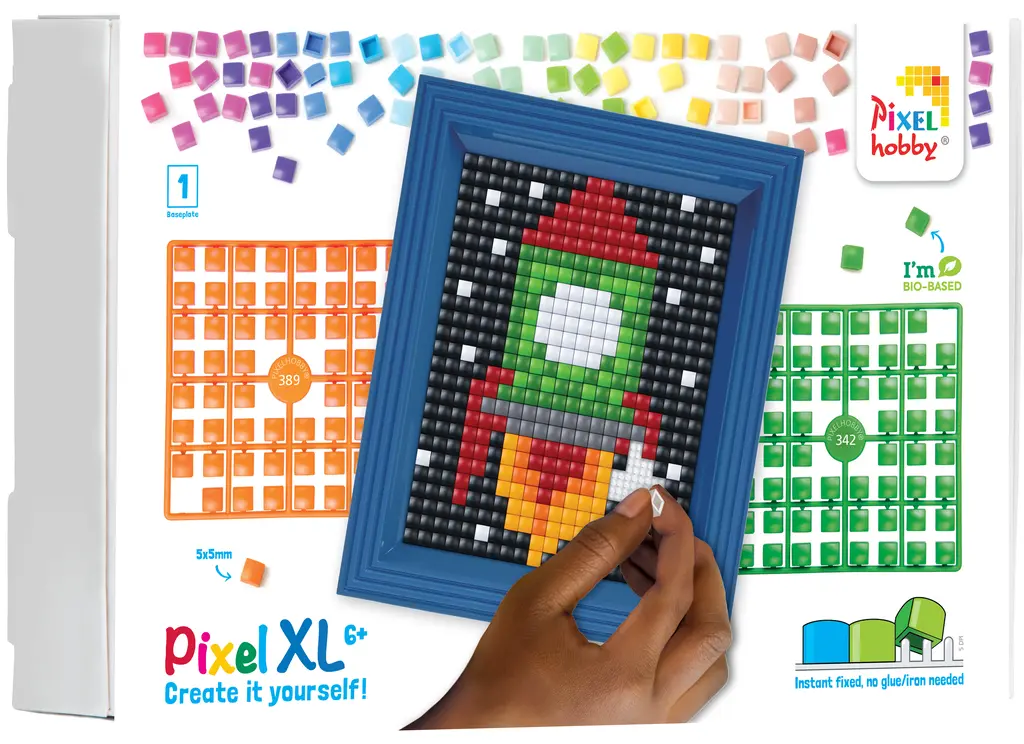 Geschenkverpakking met 13 pixel XL matjes - Raket