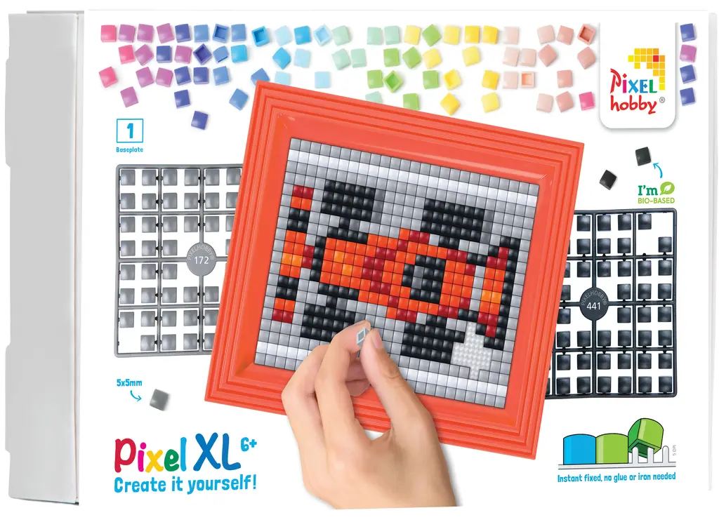 Geschenkverpakking met 13 pixel XL matjes - Raceauto