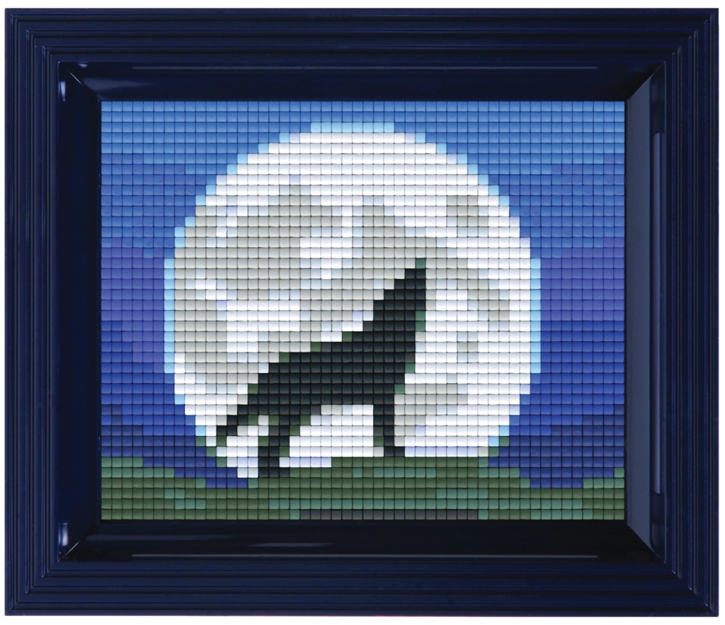 Geschenkverpakking met 20 pixelmatjes - Wolf in de nacht