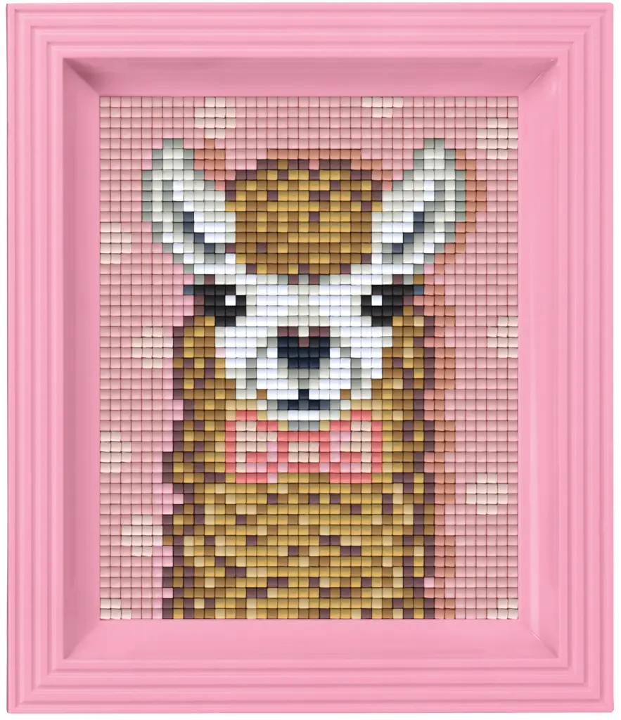Geschenkverpakking met 23 pixelmatjes - Bruine alpaca