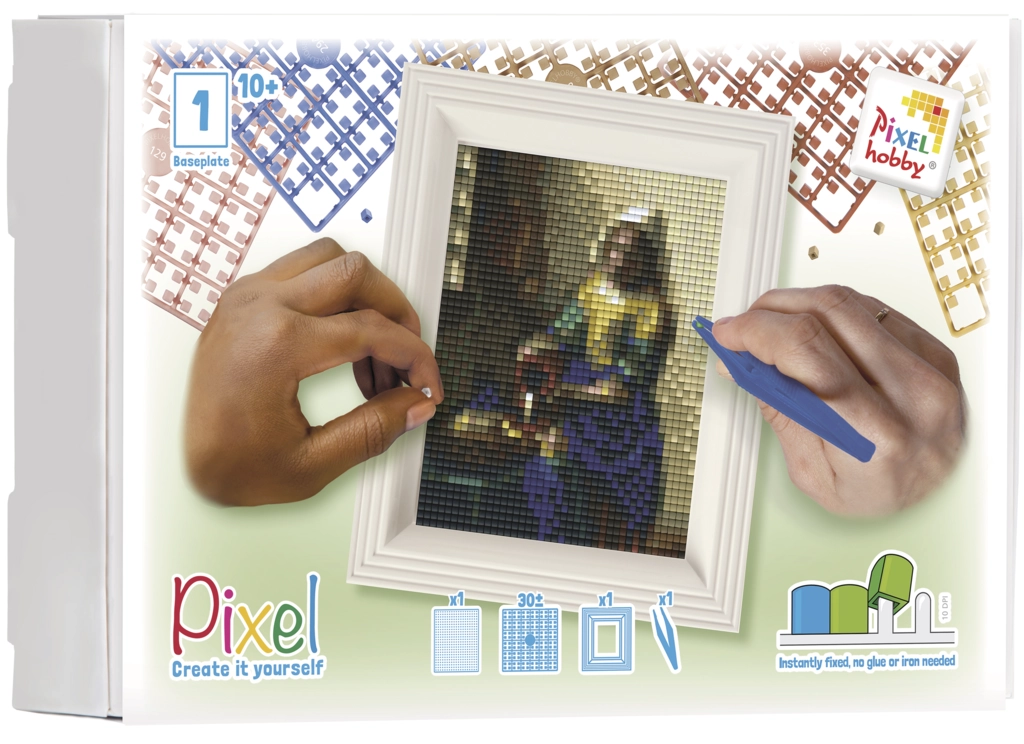 Geschenkverpakking met 30 pixelmatjes - Melkmeisje
